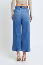 Dark Wash Crop Wide Leg Trouser