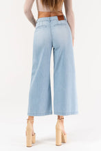 Light Wash Cropped Wide Leg Trouser