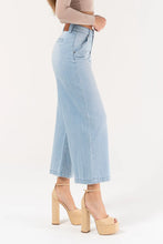 Light Wash Cropped Wide Leg Trouser