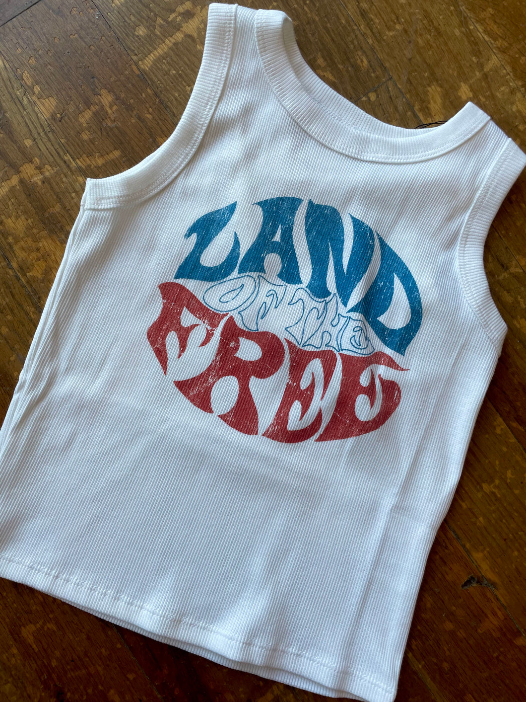 Land of the Free Cropped Tank