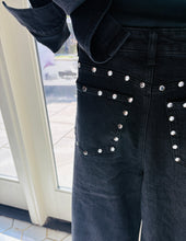 Gemma Studded High Waist Wide Leg Slouch Jean