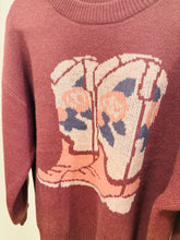 Cowboy Boots Oversized Sweater