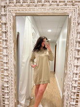 Seamed Sweatshirt Dress in Puddle