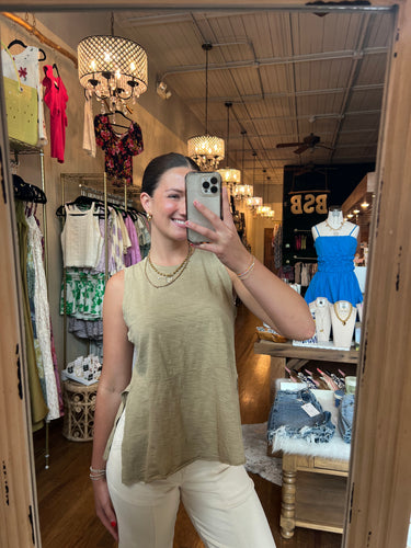 Peplum Tank in Puddle