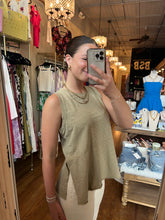 Peplum Tank in Puddle