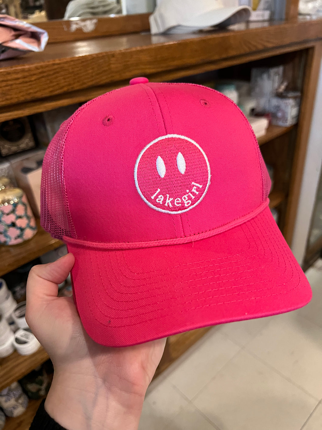 Lakegirl Smiley Trucker Hat