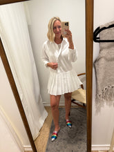 Long sleeve button down shirt dress