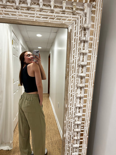 Matcha Latte Air Flow Relaxed Pull On Pants