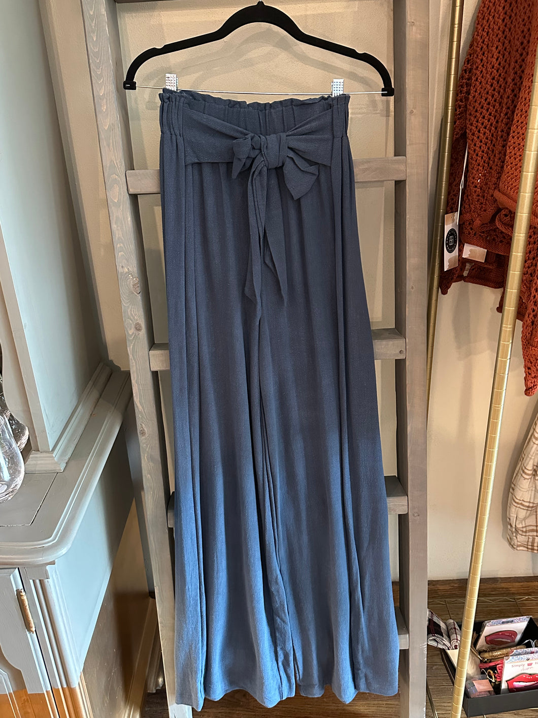 Linen Bella Pant in Chambray