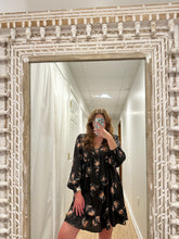 Black Floral Long Sleeve Dress