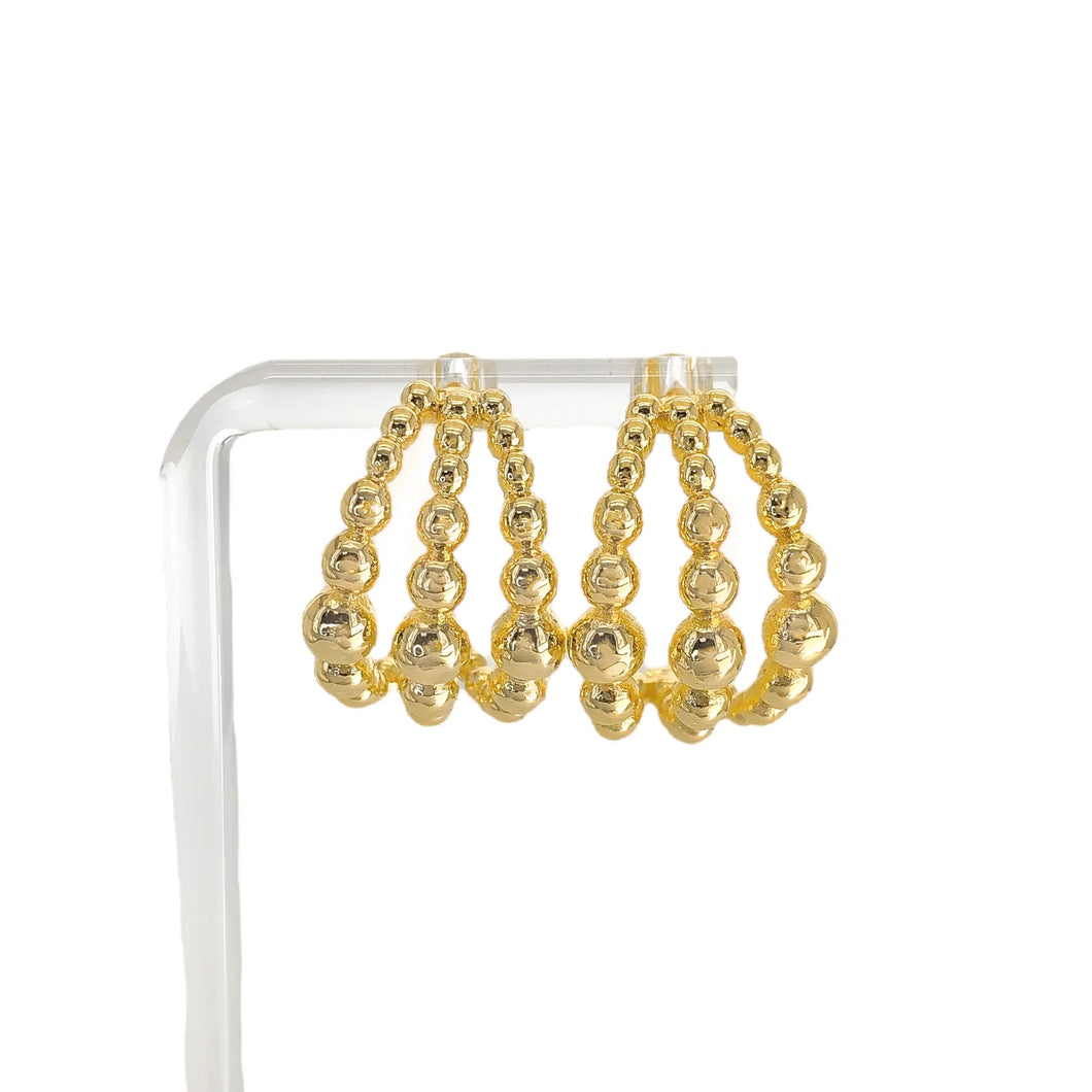 Gold Spheres Earrings