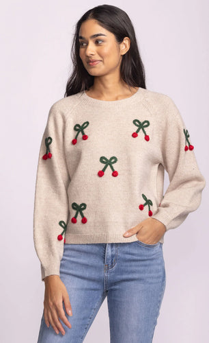 Mon Cherry Sweater Beige