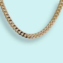 Heavy Gold Curb Chain Necklace