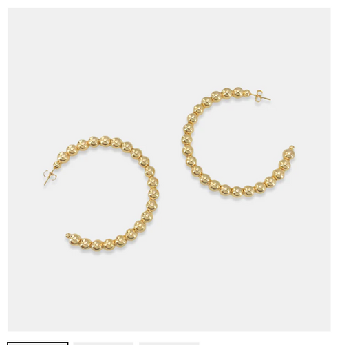 Gold Filled Beaded Hoop