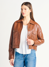 Brown Faux Leather Jacket