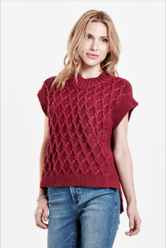 Briana Red Sweater Vest