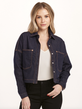 Cropped Gina Dark Denim Jacket