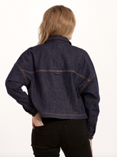 Cropped Gina Dark Denim Jacket