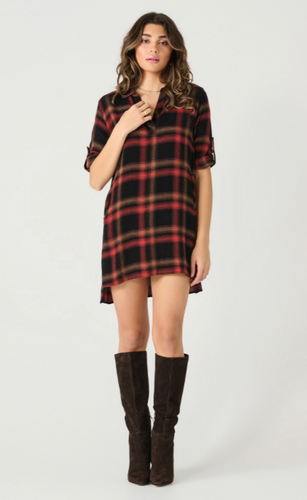 Roll Tab Shirt Dress