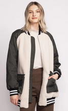 Marlene Bomber Jacket in Olive and Cream