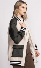 Marlene Bomber Jacket in Olive and Cream