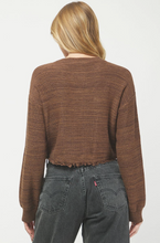 Two-Tone Cardigan in Brown