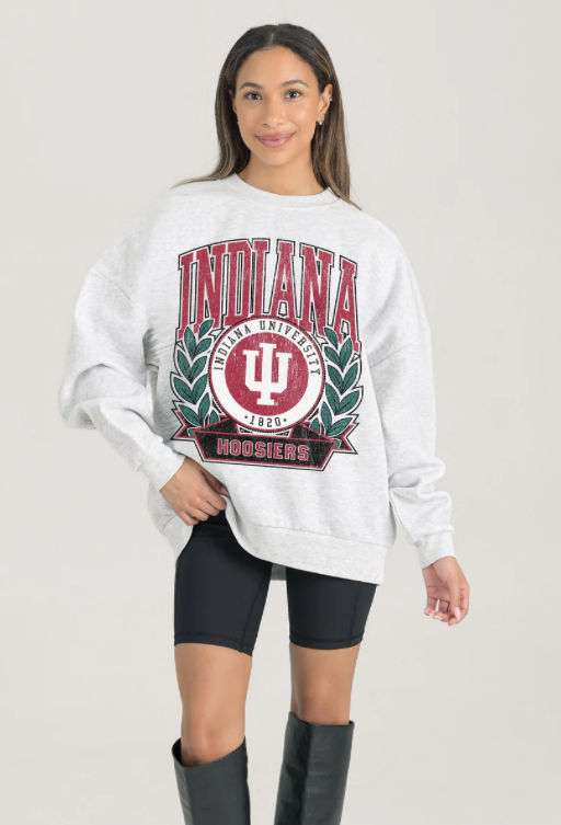 Officially Licensed Indiana University Premium Fleece Crewneck Pullover