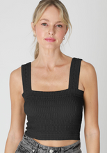 Shirred Square Neck Crop Top