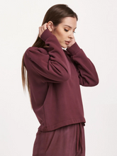 Raya Scoop Back Sweatshirt Plum Berry