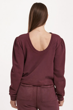 Raya Scoop Back Sweatshirt Plum Berry