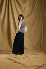 Gilet Vest in Teal Chambray