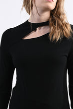 Black Cut Out Knitted Top