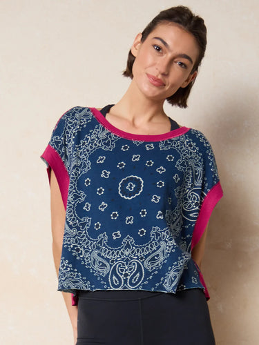 Cut it Out Indigo Bandana Cotton Tee