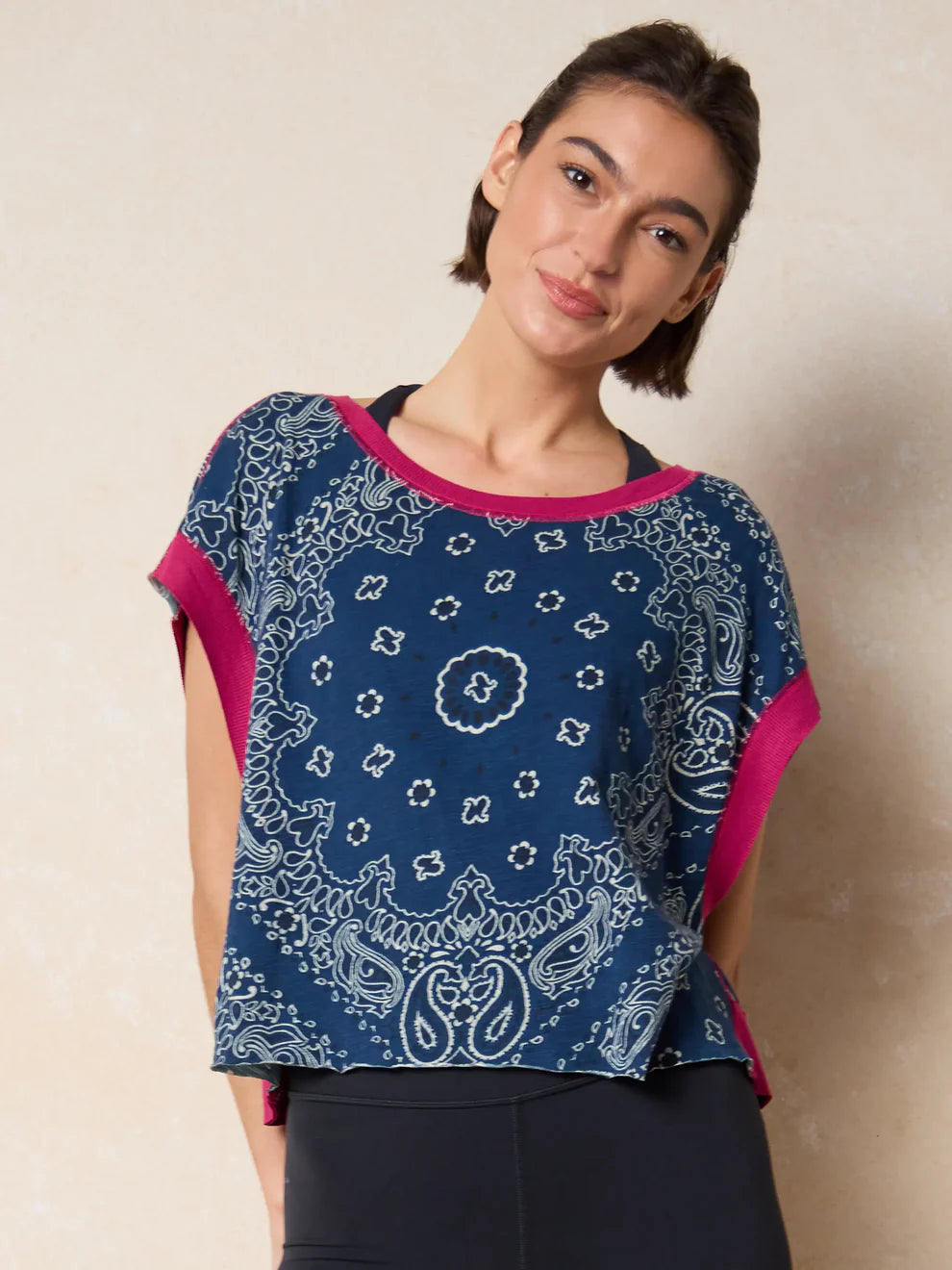 Cut it Out Indigo Bandana Cotton Tee