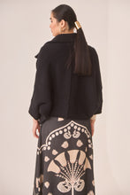 Oversized Cardigan with Turn-Down Collar and Kimono Sleeve