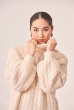 Openwork High Neck Sweater