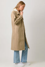 Twofer Hoodie Coat in Latte