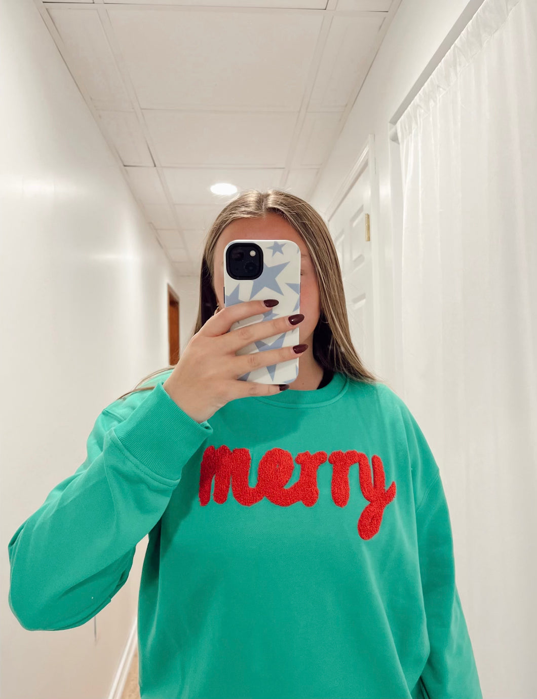 Green Merry Sweatshirt