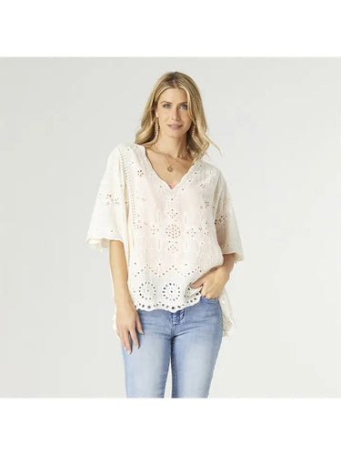 Luna Poncho with Embroidery