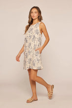 Lynn Dress in Natural/Denim Print