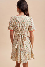 Floral Contrast Mini Dress