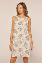 Lynn Dress in Natural/Denim Print