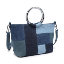 Ronan Crossbody in Patchwork Denim