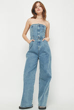 Wide Leg Denim Jumpsuit
