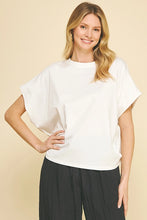 White Solid Loose Fit Top