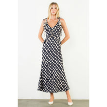 Tie Strap Geometric Pattern Dress