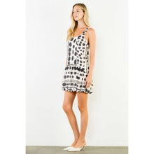 Abstract Tank Bubble Hem Dress