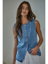 Denim Sleeveless Vest Top