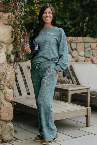 Lakegirl Hacci Lounge Sweatpants in Dark Teal
