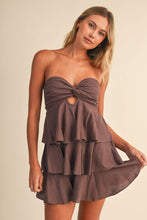 STRAPLESS BABYDOLL RUFFLE LAYERED ROMPER